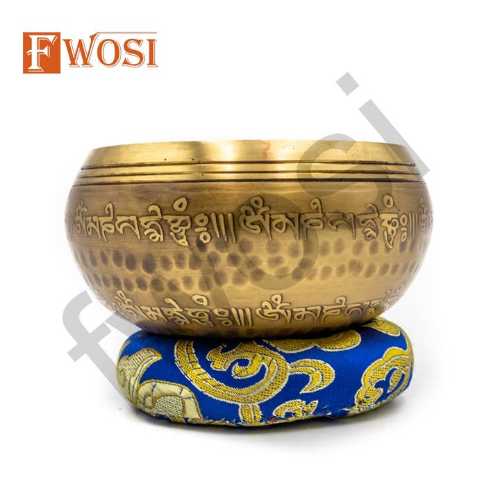 Fwosi - Wholesale Meditation Supplies - Tibetan Singing Bowl Set | Antique Mindfulness Bell Sound Bowl Mallet & Cushion | Meditation Bowl | Healing Bowl | Self-Care Gift8