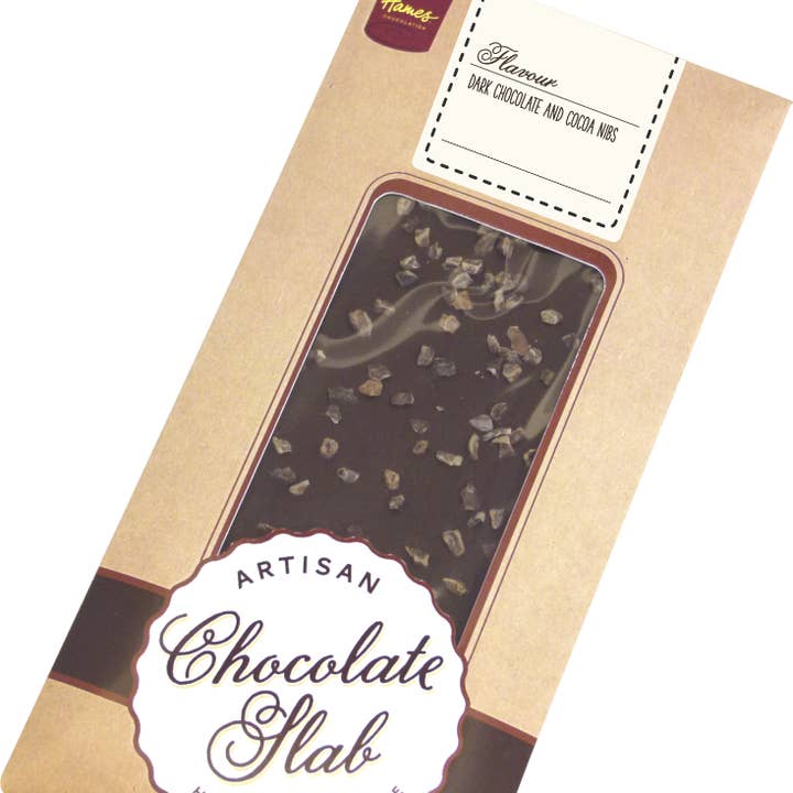 UK ONLY Dark Artisan Bar Cocoa Nibs for wholesale by Hames Chocolates