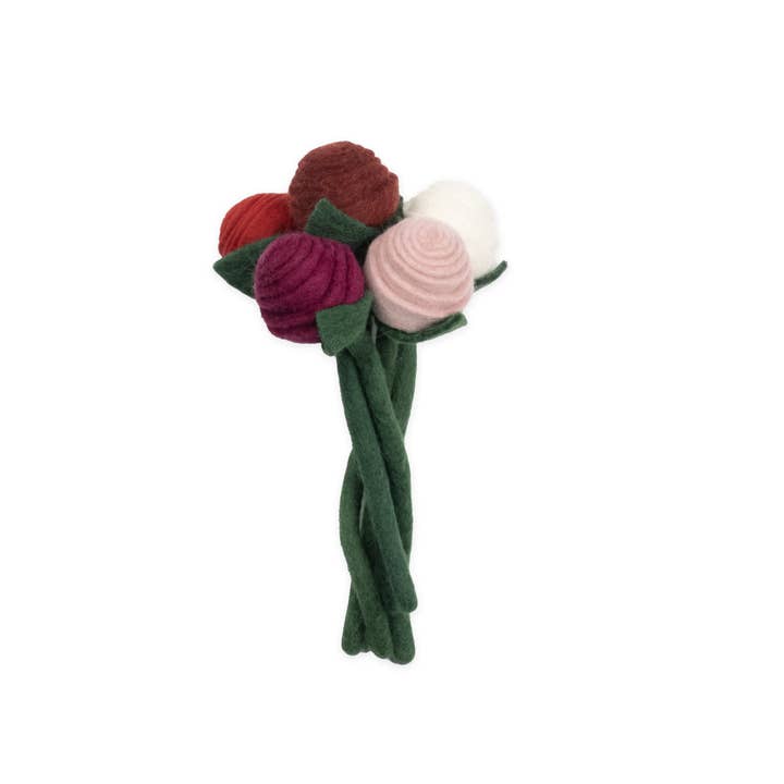 Felt Tea Roses for wholesale by Global Goods Partners