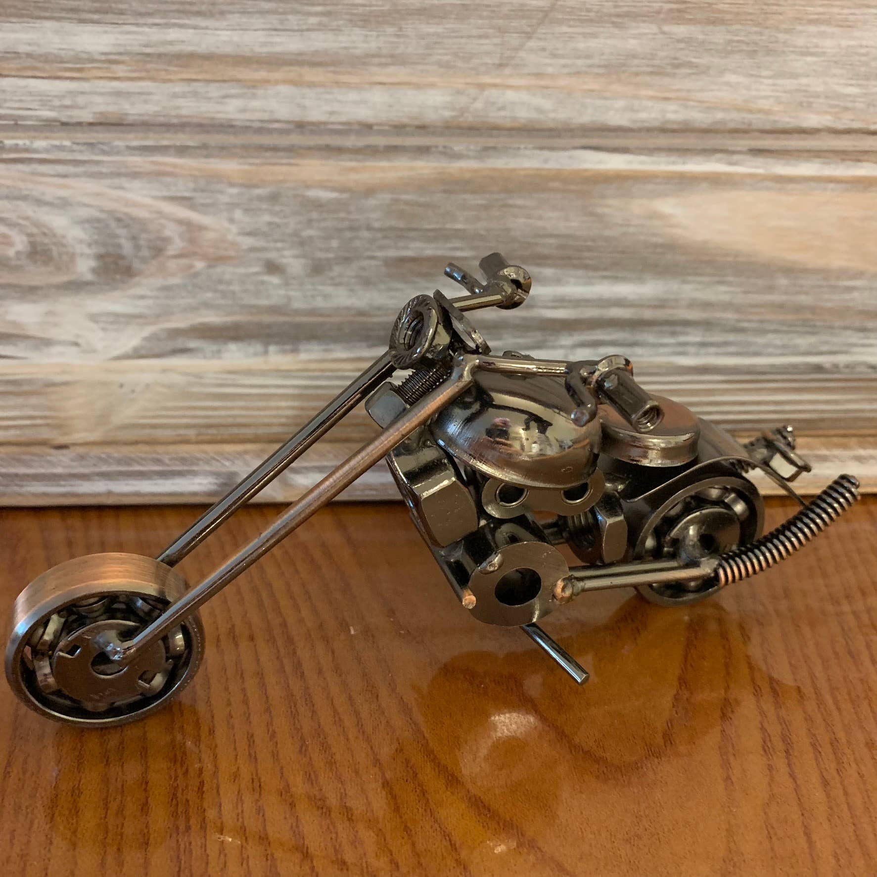 Magnifique Hearts - Wholesale Decorative Tabletop Object - Upcycled Handmade Vintage Motorcycle Model, Handmade Bike3