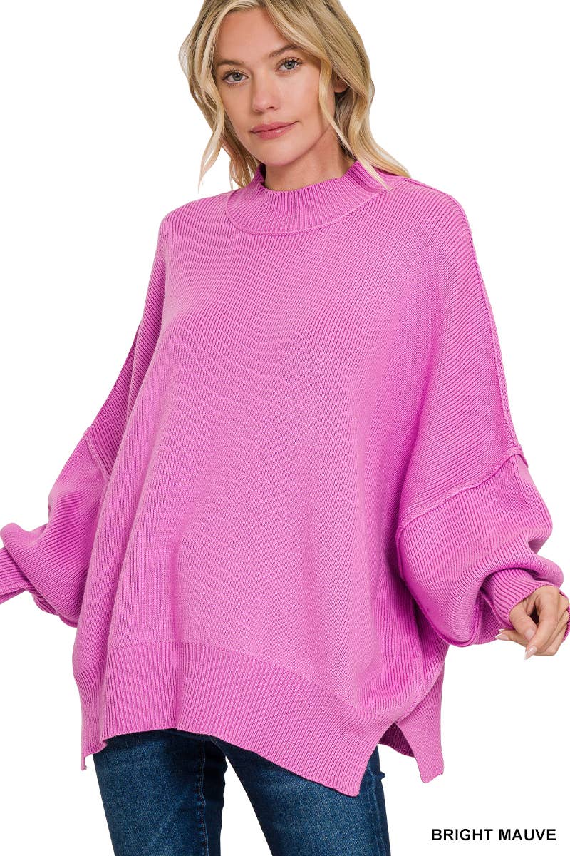 42POPS – wholesale Pullovertröja - Dam – ...._ SI-25416 SIDOSPRÄCKAD ÖVERSTOR TRÖJA10