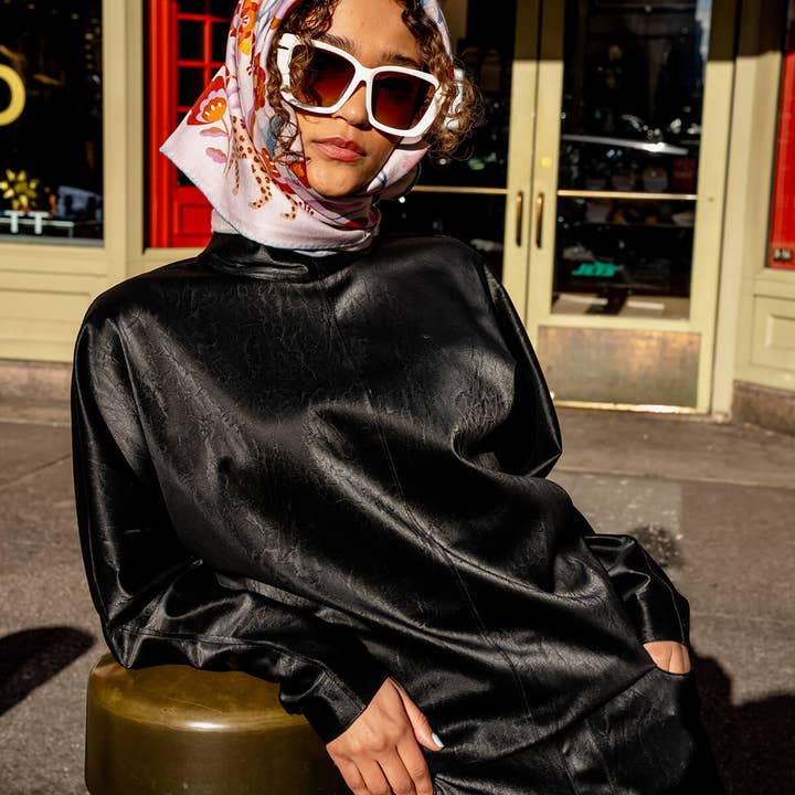 Jessie Zhao New York – wholesale Scarf – Women's – Double Sided Wool Silk Scarf Of Pink Blossom Jungle8