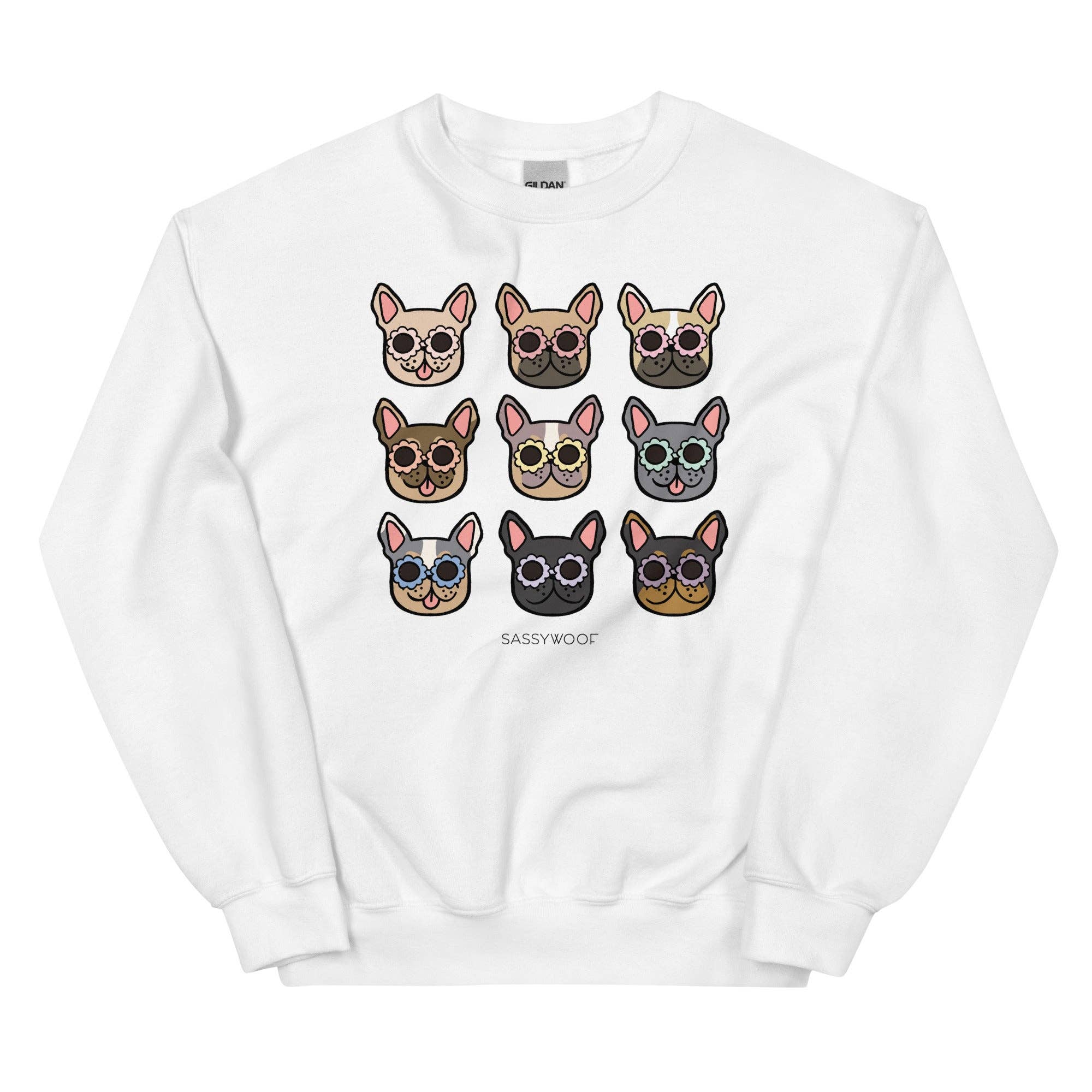 SASSY WOOF - Wholesale Graphic Sweatshirt - Unisex - Frenchie Sweatshirt2