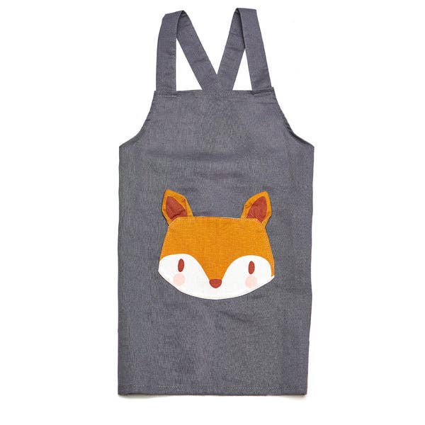 ThreadBear Fox Linen Apron for wholesale by ThreadBear Design UK/EU