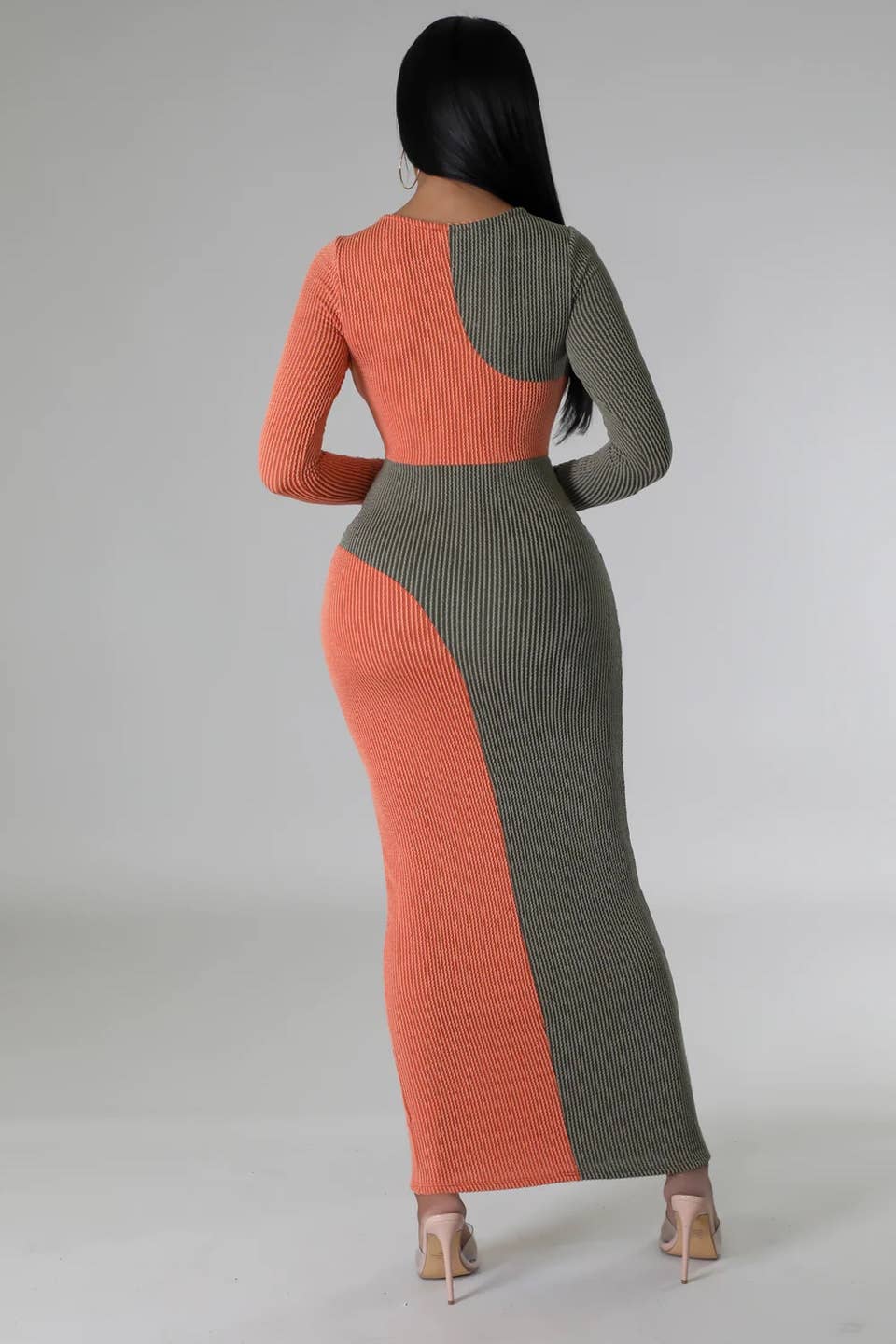 Boswell - Wholesale Dress - Women's - COLOR BLOCK MAXI DRESS5