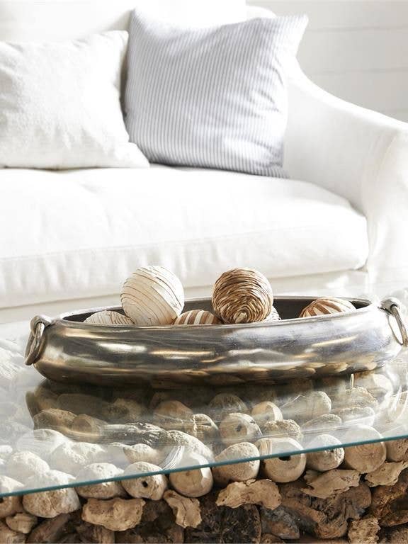 Chelsea Aluminum Bowl 24"L X 4"H for wholesale by The Light Garden Collection