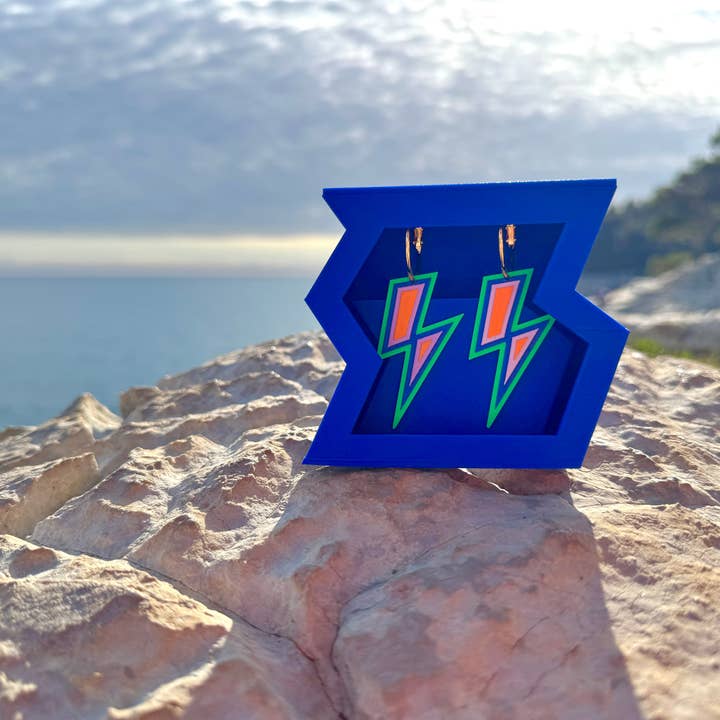 Pink Stories - Wholesale Hoop Earrings - FLASH! blue6