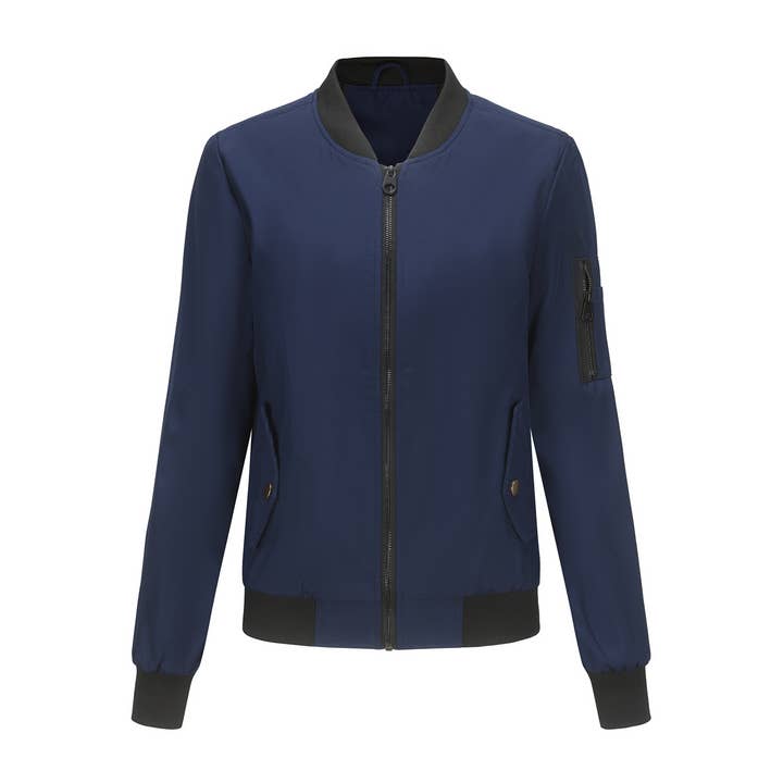 Rosa Clothing - Wholesale Bomber Jacket - Women's - zip front bomber jacket with side pocket29