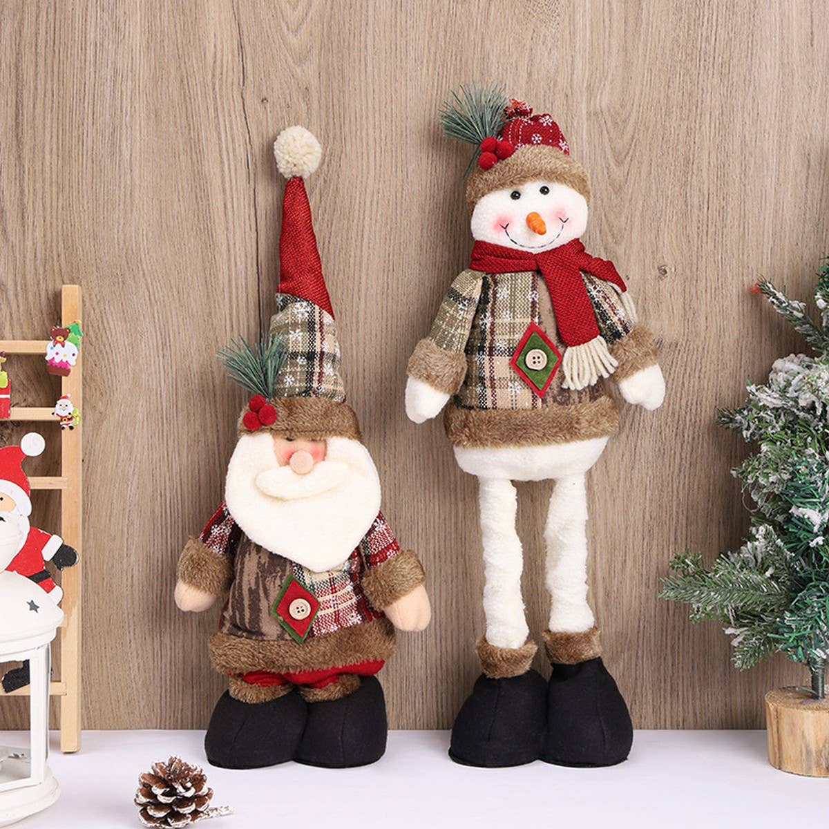 ACCITY - Wholesale Christmas Decoration - VINTAGE SNOWFLAKE PLAID CHRISTMAS DECORATIONS_CWMM27604