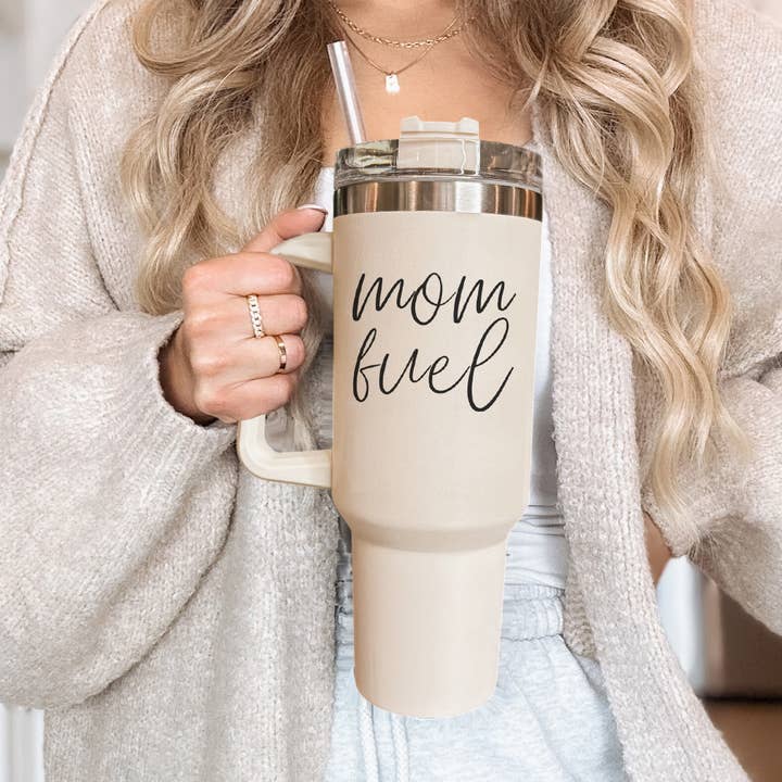 Mom Fuel Tumbler, Travel Coffee Mug, Mother's Day Gifts 40oz for wholesale by Gia Roma