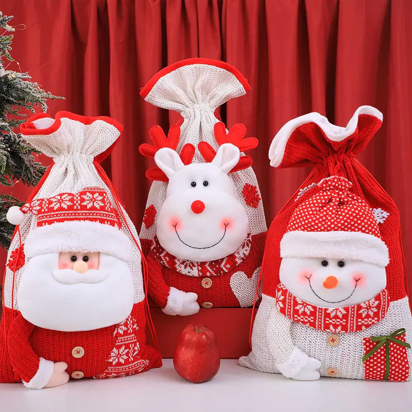 Zwende - Wholesale Christmas decoration - Crochet Cheer Gift Sacks | Xmas Gifting Ideas | Set Of 30