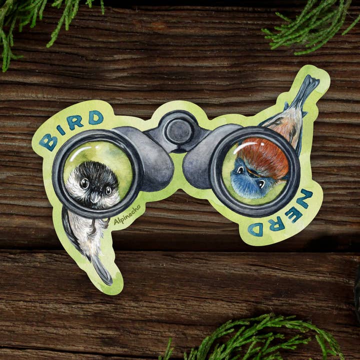 Bird Nerd Sticker for wholesale by Alpinecho