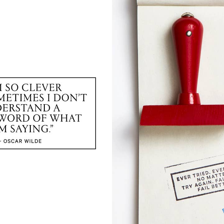 Wms&Co. - Vendita all'ingrosso Timbro in gomma/decorativo - Timbro di Gomma con Citazione Filosofica - Rettangolare21