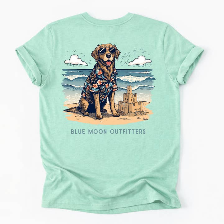 Dog Beach Days- Men's Southern Summer Pocket Back Tshirt for wholesale by Blue Moon Outfitters