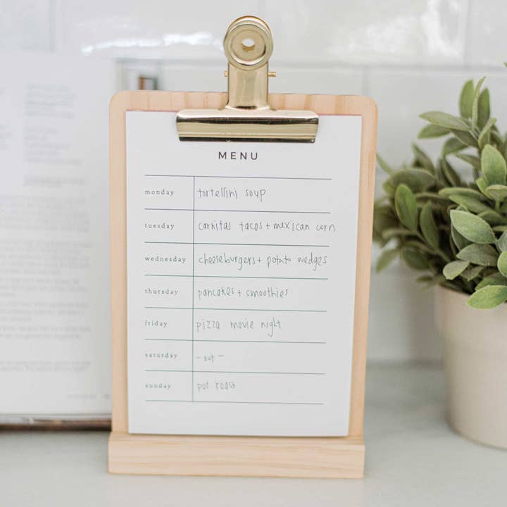 Home & Kind - Wholesale Planner - Weekly Menu Stand