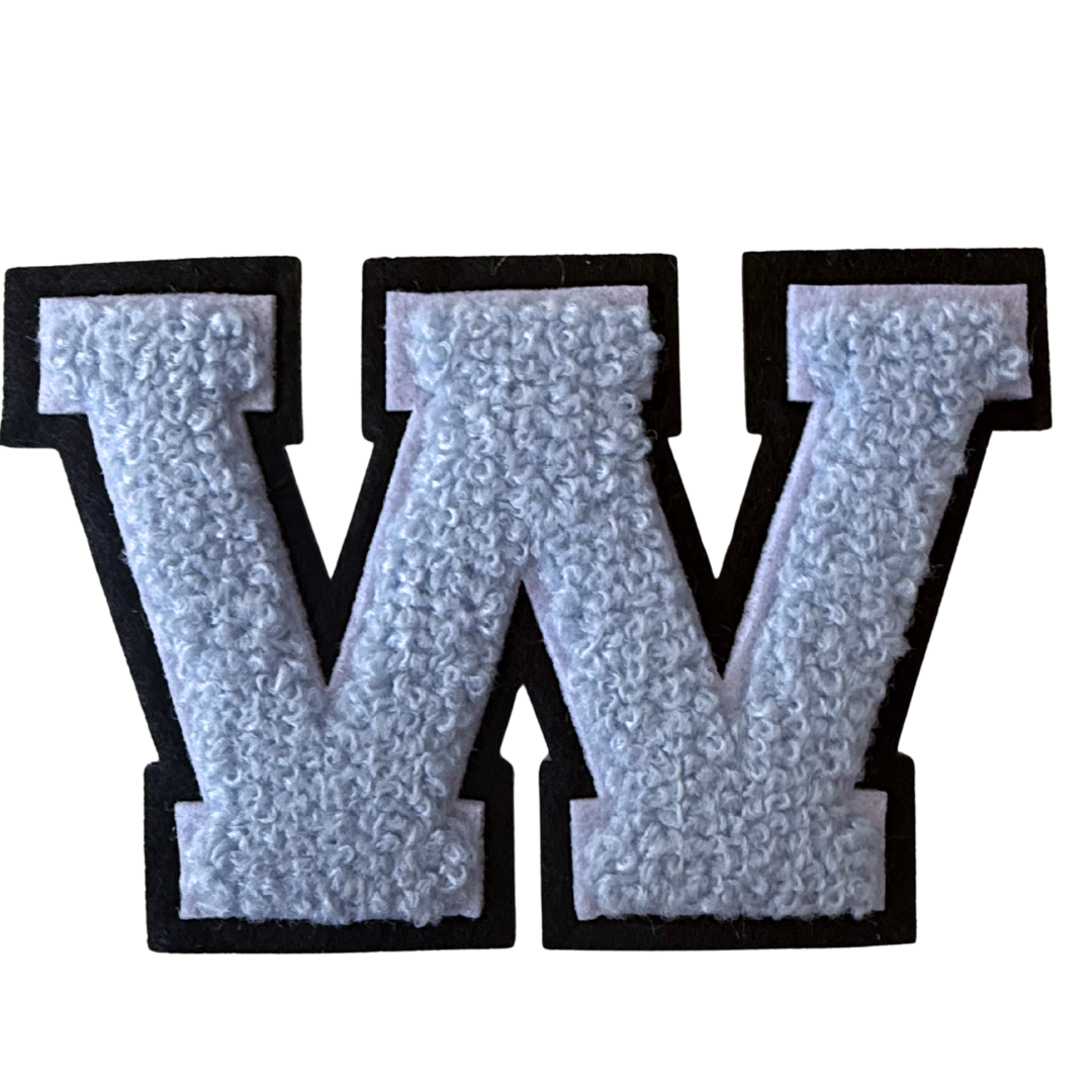 Patch Points - Wholesale Patch - Baby Blue Varsity Letter Sticker & Iron On22
