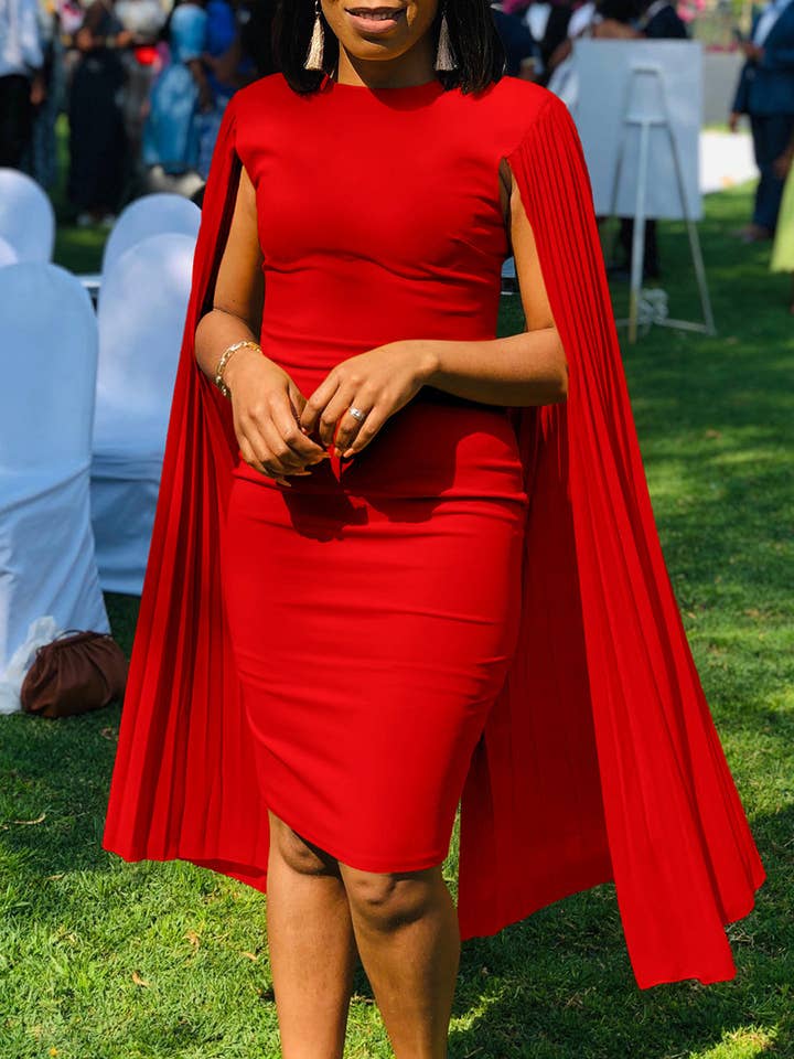 Robe drapée plissée pour la vente par Aria Romance