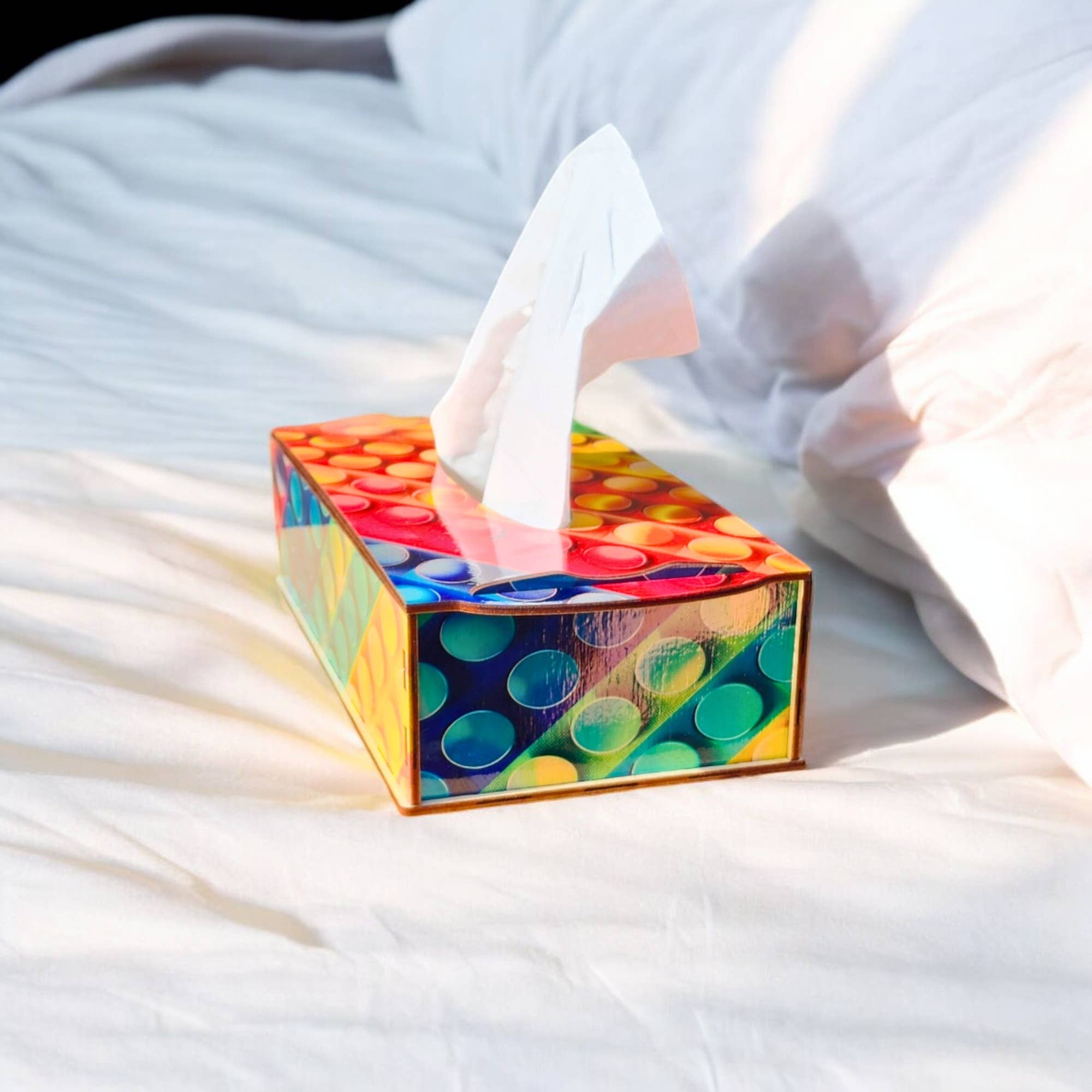 BoisMagique - Wholesale Tissue Box - Wooden Tissue Box - Color Bubbles 2