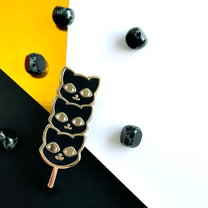 Shishido Creative - Wholesale Lapel Pin/Button - Nyango • Kitty Cat Dango Japanese Enamel Pins2