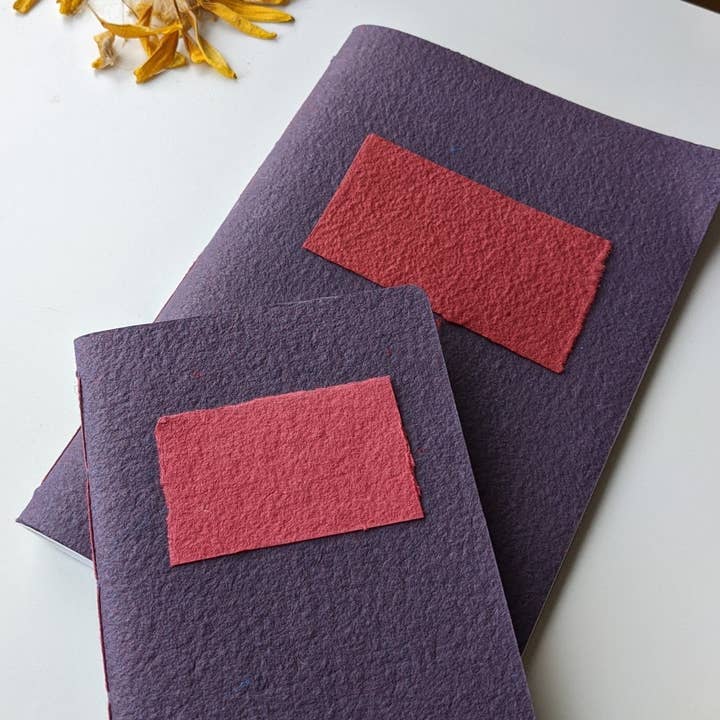 Pocket | The Colour Block Cotton Rag Notebook for wholesale by Creative Artifacts HQ