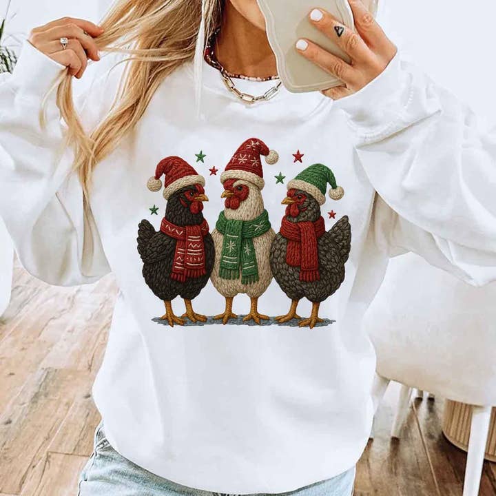 Latch Hook Yarn Faux Christmas Chickens Shirt, Crochet Xmas and other Purchase Wholesale crochet hook for yarn. Free Returns & Net 60 Terms on Faire trending on Faire.