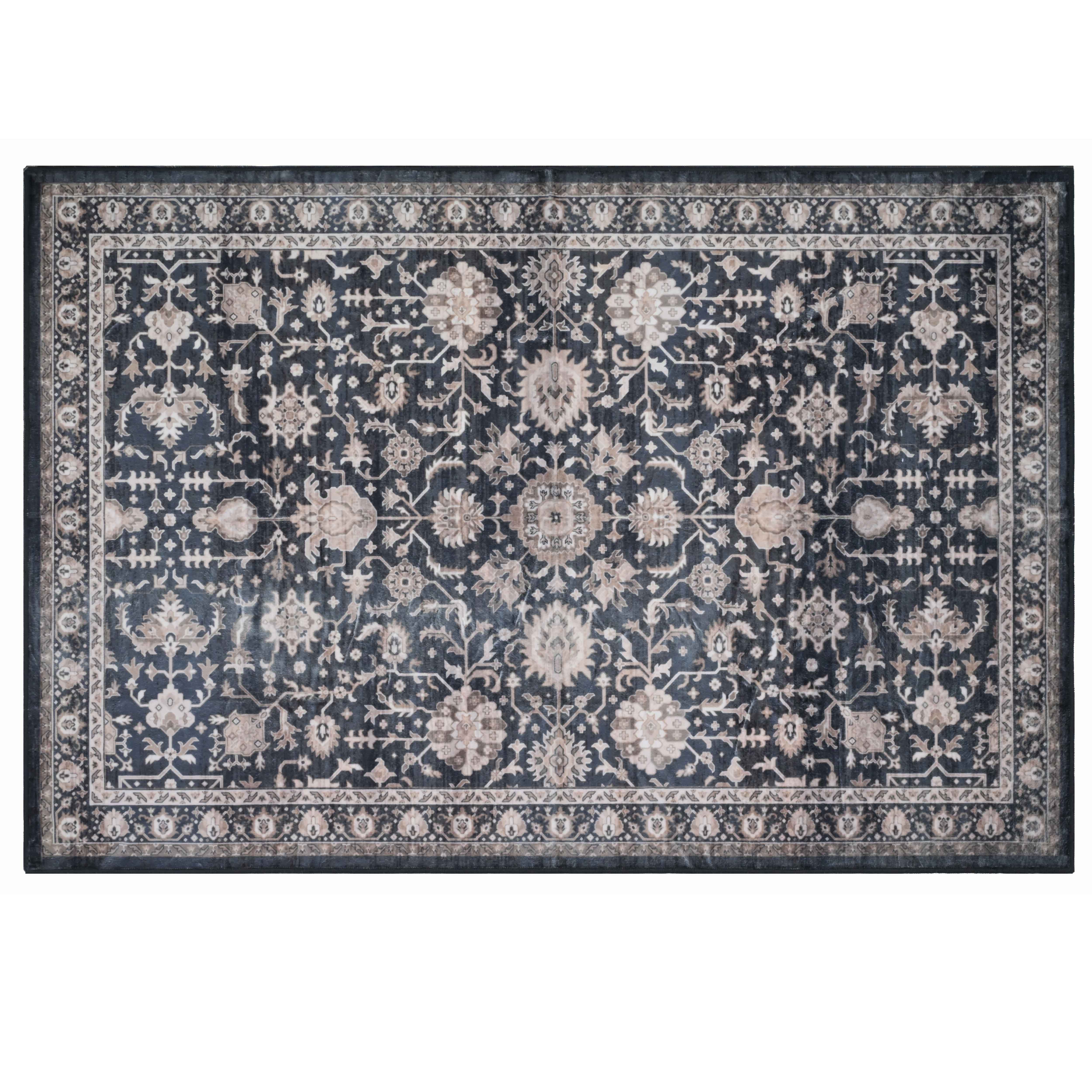 Bed Bath Fashions - Wholesale Area Rug - Bibb Home Washable Flannel Printed Accent Rug with Latex Bac24