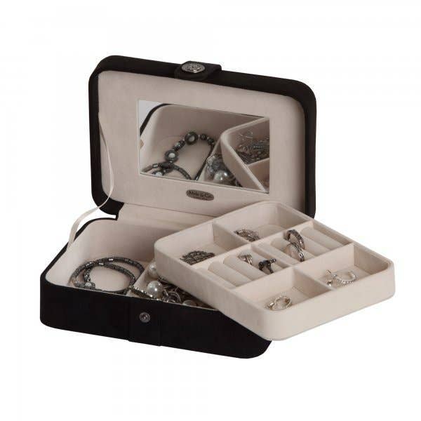 Mele and Co (Canada) - Wholesale Jewelry Box/Organizer - Mele and Co Giana Plush Jewelry Box with Lift Out Tray0