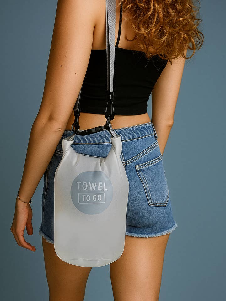 Roll N Go Waterproof Transparent Dry Bag, Grey (5 Liters) for wholesale by Towel to Go