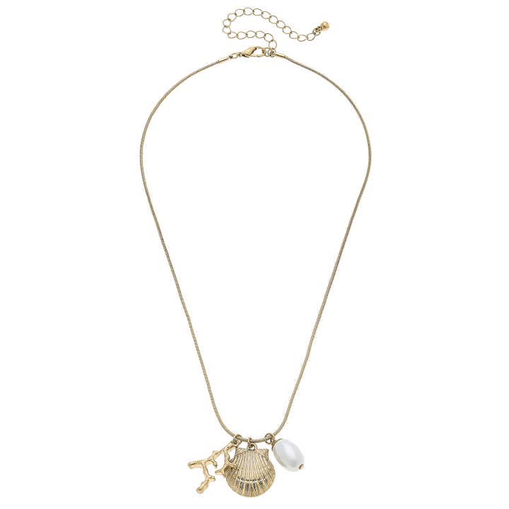 Canvas Style - Vente Colliers à pendentif - Collier Charm Smooth Sailing en Or Brillant