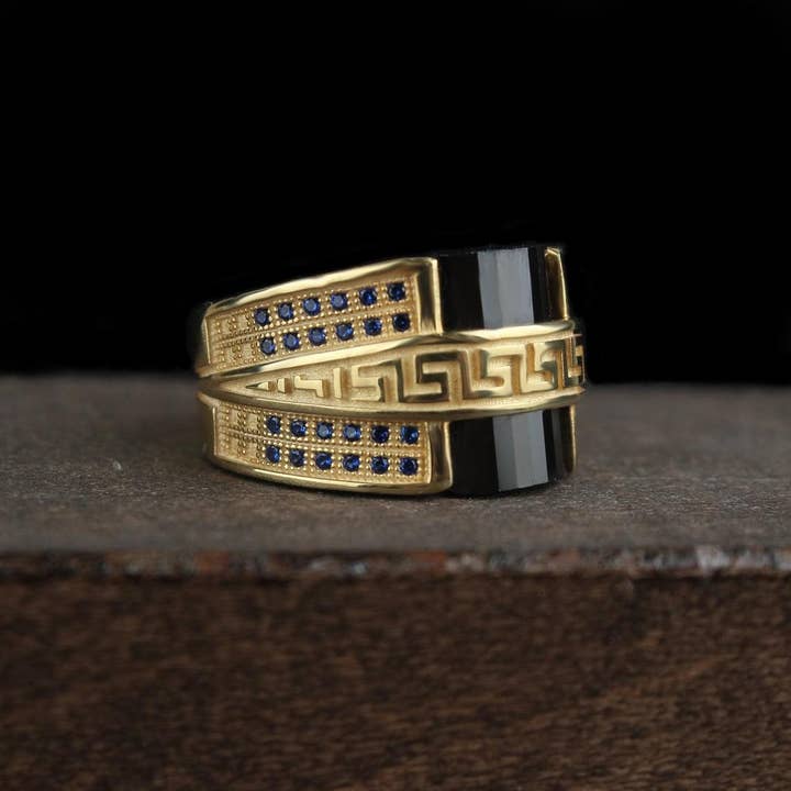Ephesus Jewelry – wholesale Band/stacked ring – Index Finger Gold Ring Design for Man2