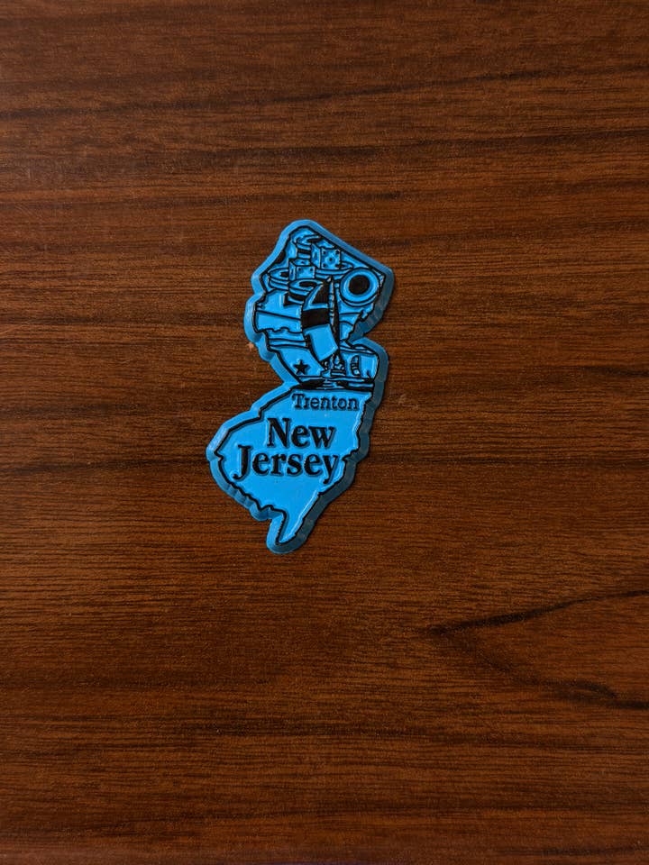 Vintage New Jersey Trenton rubberen magneet voor wholesale door 5801 Print House
