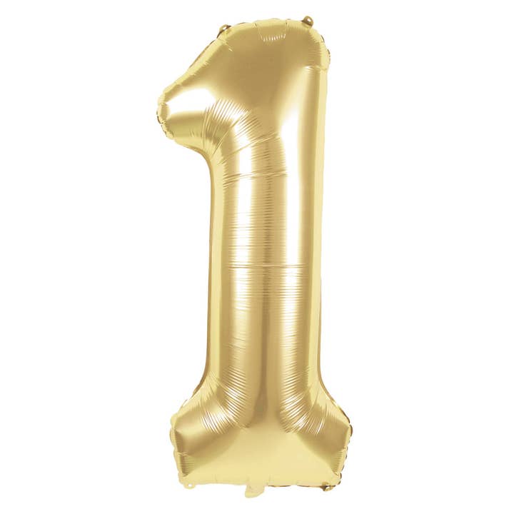 BALLON MYLAR CHIFFRE 1 OR 86CM pour la vente par Tim&Puce Factory