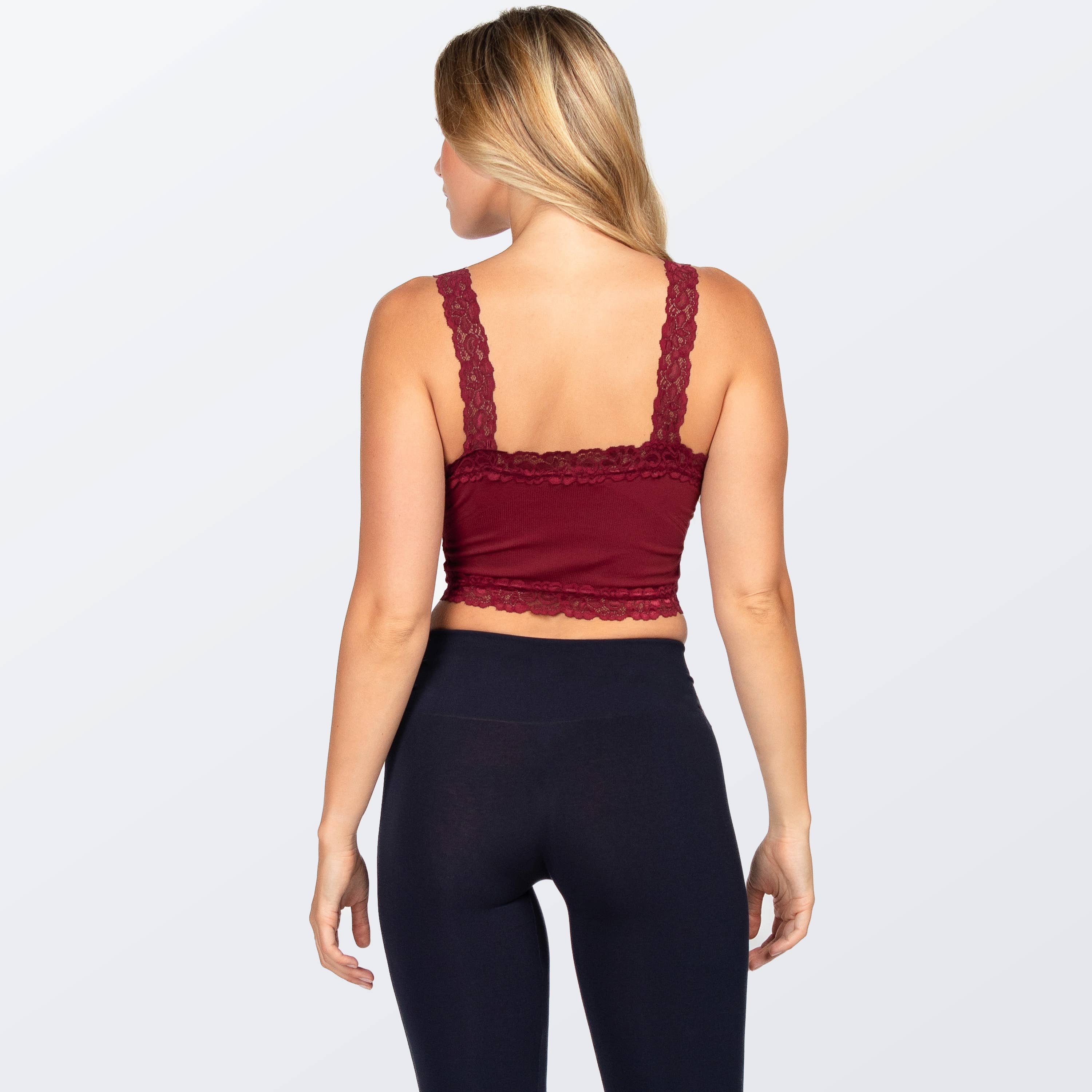 Friday Best - Wholesale Camisole - Women's - Seamless Bralette Camisole with Lace Straps16