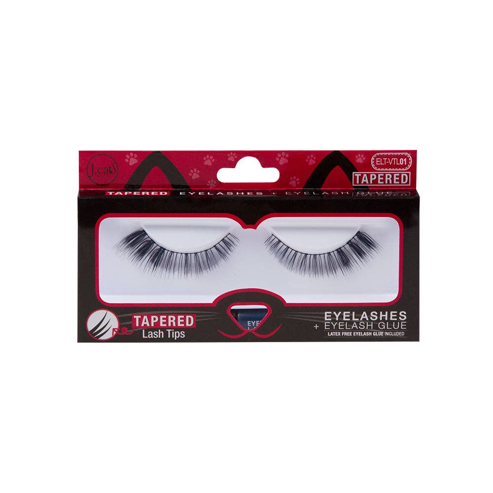 J.Cat Beauty - Wholesale False/Fake Eyelashes - Tapered Eyelashes + Eyelash Glue0