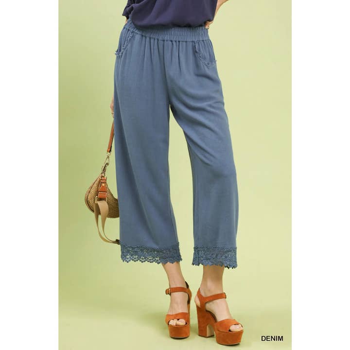 NEW Linen Wide Leg Pants for wholesale by STYLE USA