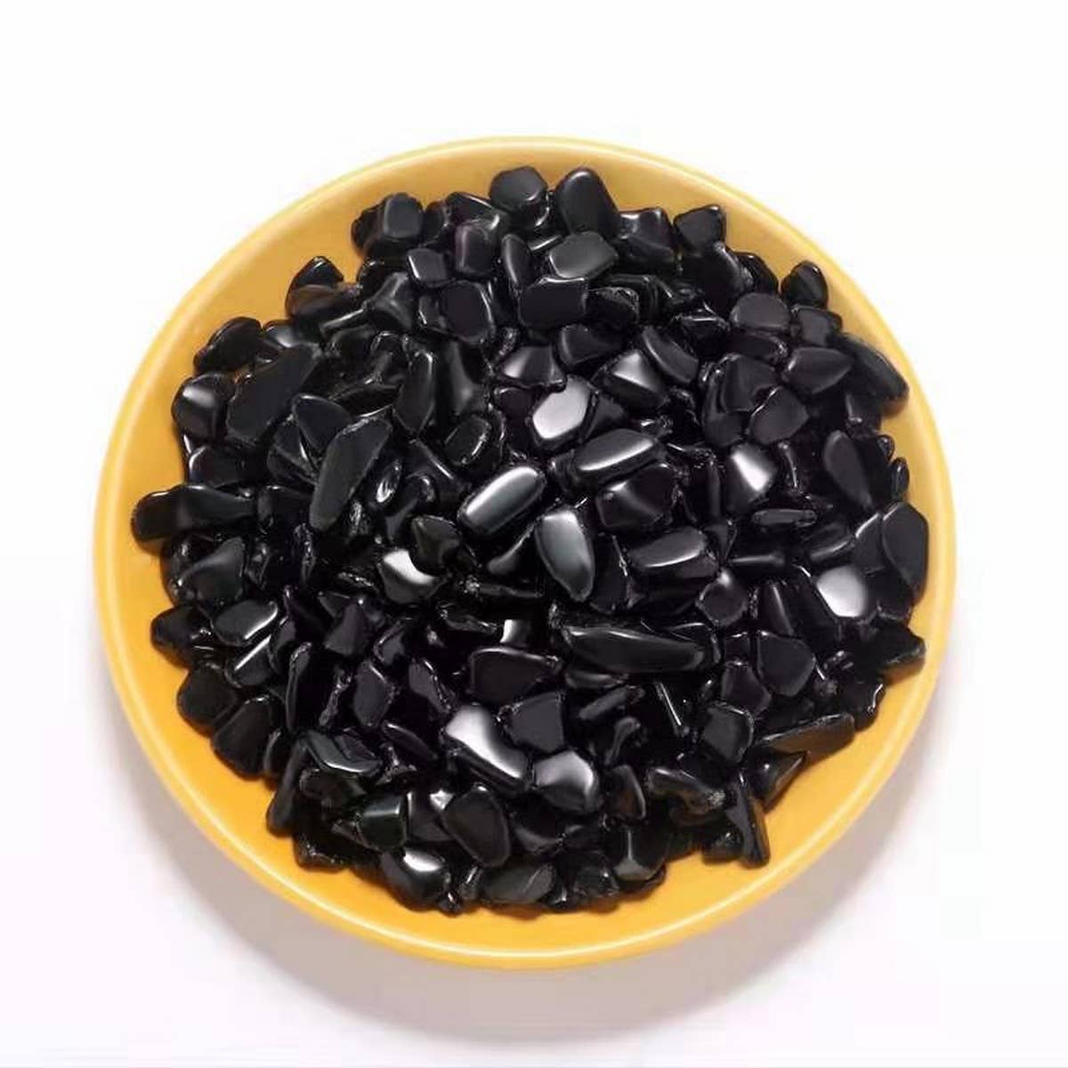 Black Natural Obsidian Chips for DIY Jewelry_CWMM8130 for wholesale on Faire0