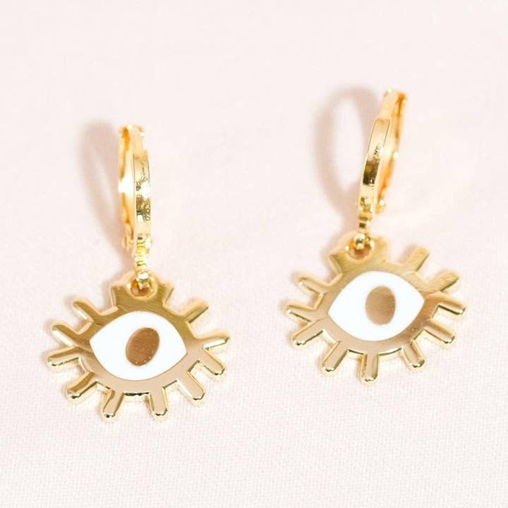 Brincos de Argola Huggie Olhos por atacado de Sleepy Mountain