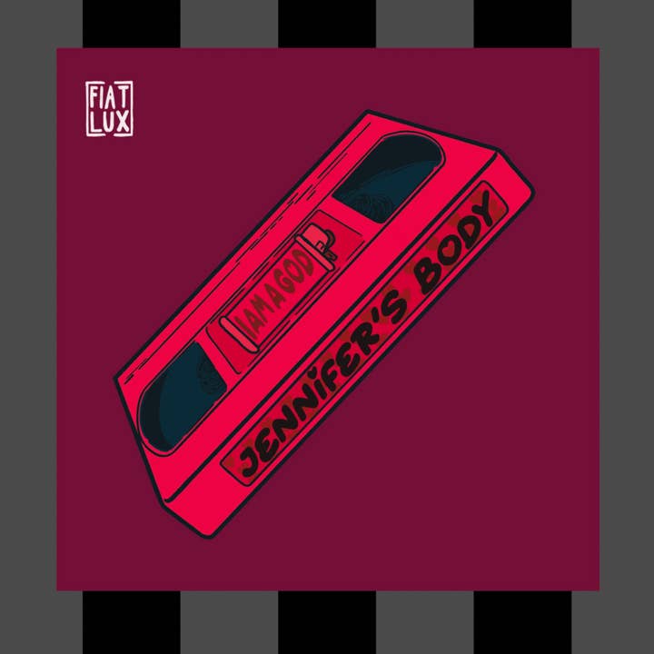 Jennifer’s Body Horror Movie VHS Illustration Mini Print 4x4 for wholesale by Fiat Lux Illustration