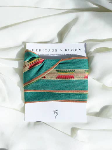 Colorful Linen Headwrap for wholesale by Heritage & Bloom