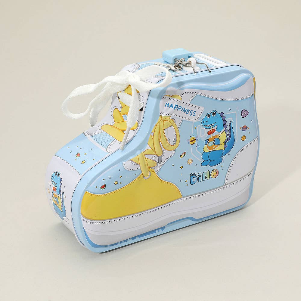Sensibling Corp. - Wholesale Money/Piggy Bank - Kids & Baby - Space Sneakers Shaped Lockable Tin Case Coin Bank5