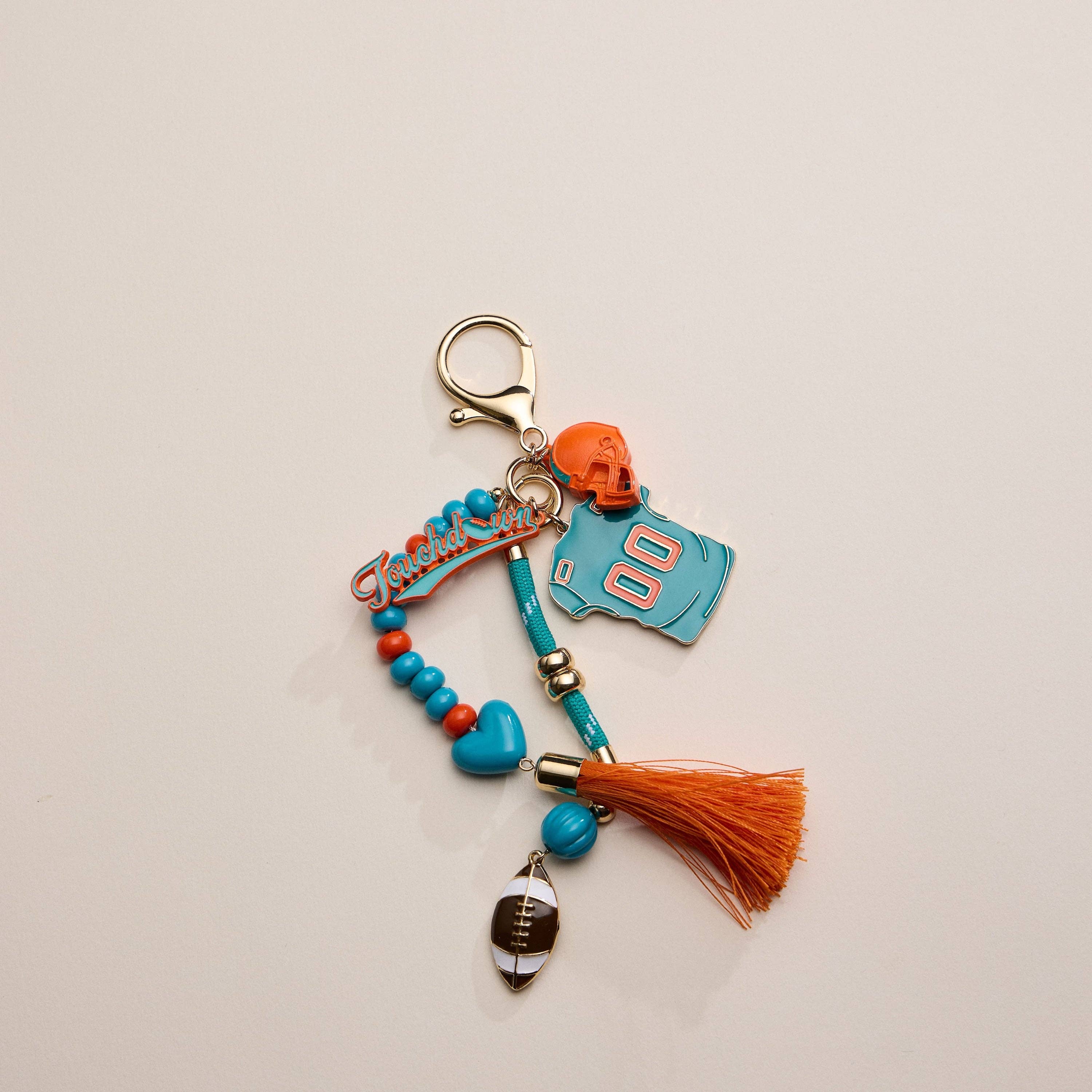 Lilla Haven - Wholesale Keychain - Women's - Gameday Football Keychain – Football Jersey, Helmet, Touchdown Charm & Tassel Bag Accessory27