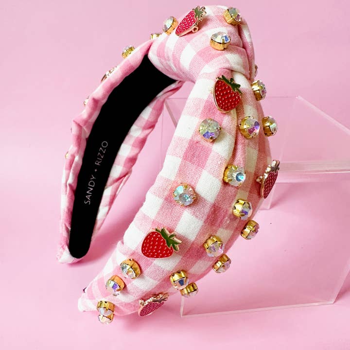 Sandy + Rizzo - Wholesale Fashion Headband - Women's - Strawberry Embellished Headband