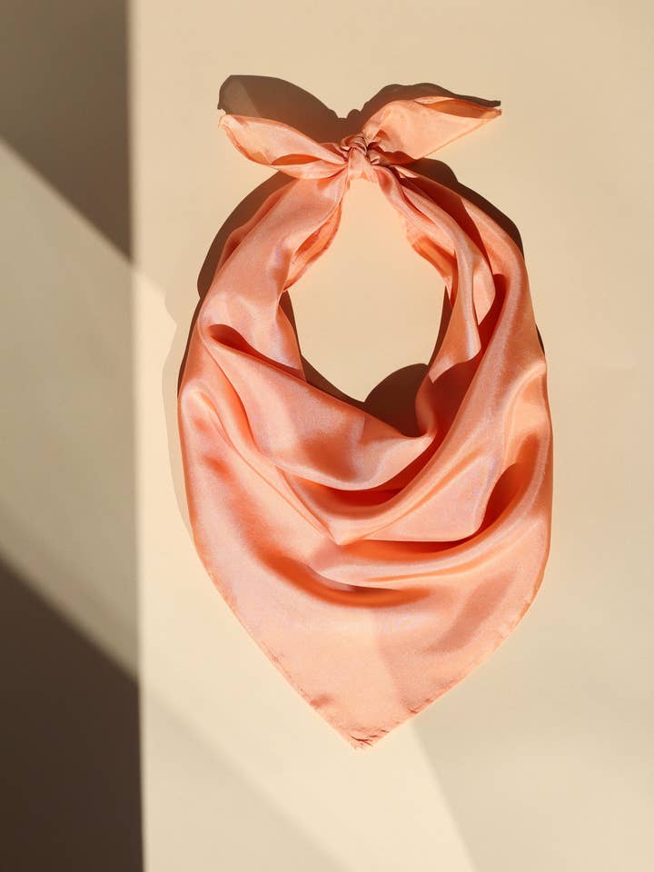 Silke tørklæde - Naturligt farvet - Coral for engroshandel hos Marram