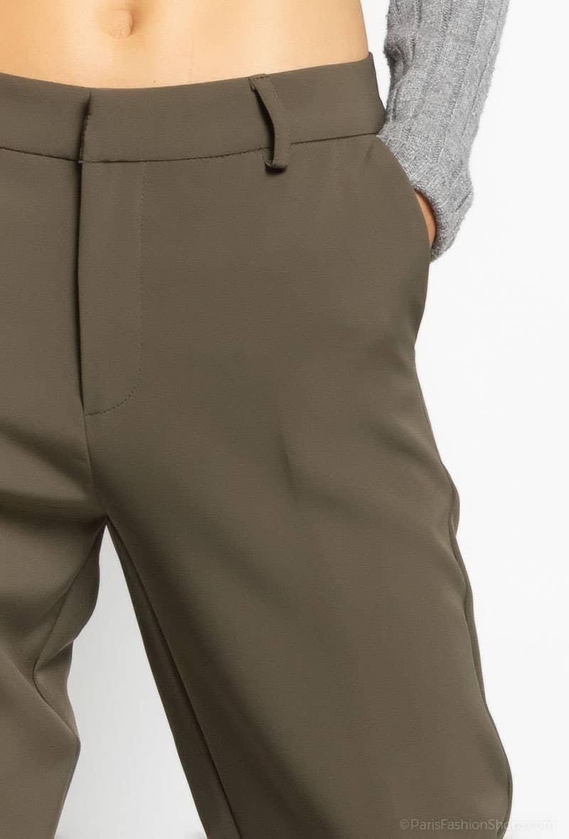 Attentif Paris – wholesale Pants – Women's – [Timeless] High-waisted cigarette pants49