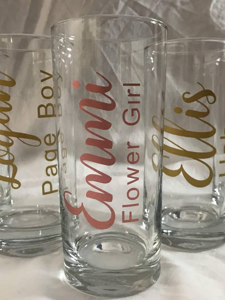 Braut-Becher, personalisierte Gläser, Roségold-Becher, Hochzeitsfest-Geschenke für den Großhandel von Megan Louise Creations