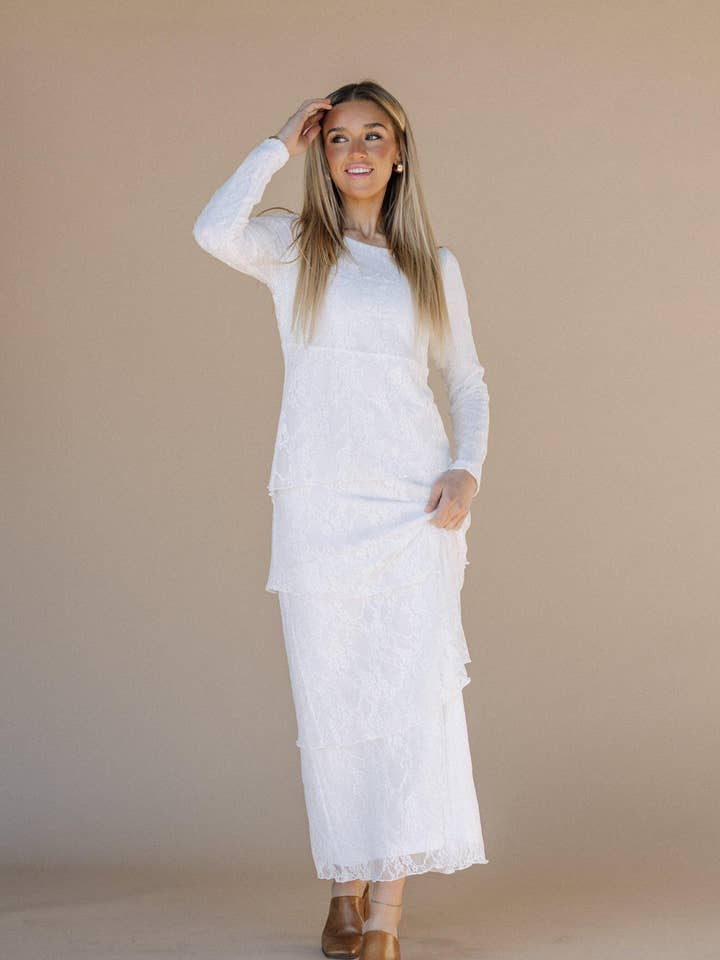 Brielle LDS Tempeljurk voor wholesale door Fehrnvi Apparel