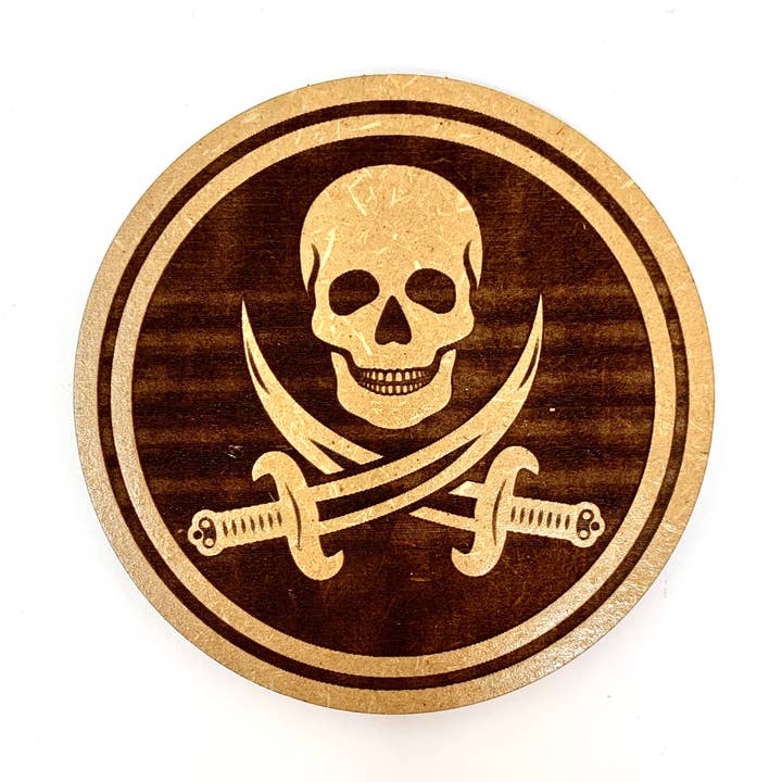 Insert Brand Here Shop – wholesale Coasters – Drink Coaster - Pirate Skull0