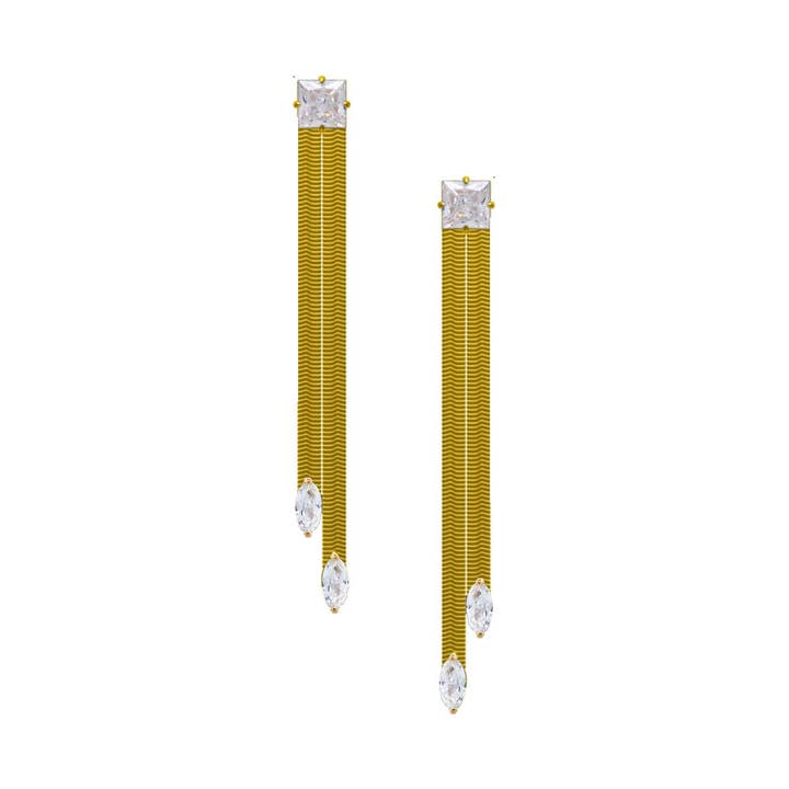 Snake Chain Drop Earrings for wholesale by Adriana Pappas Designs