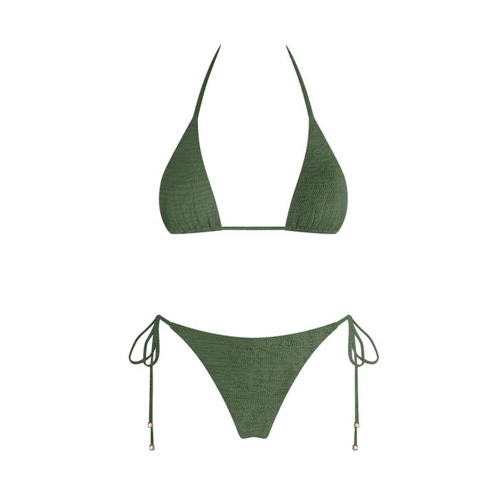 Ensemble Bikini Été Sans Fin - VERT ARMÉE pour la vente par Sundaze Brunch