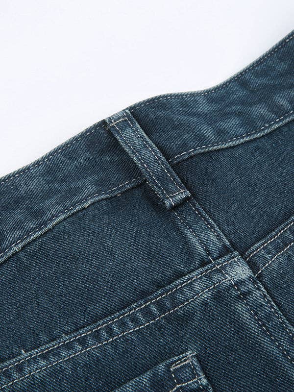 BLUE A-Line High Waisted Fringed Gradient Split-Joint Skirts for wholesale on Faire11